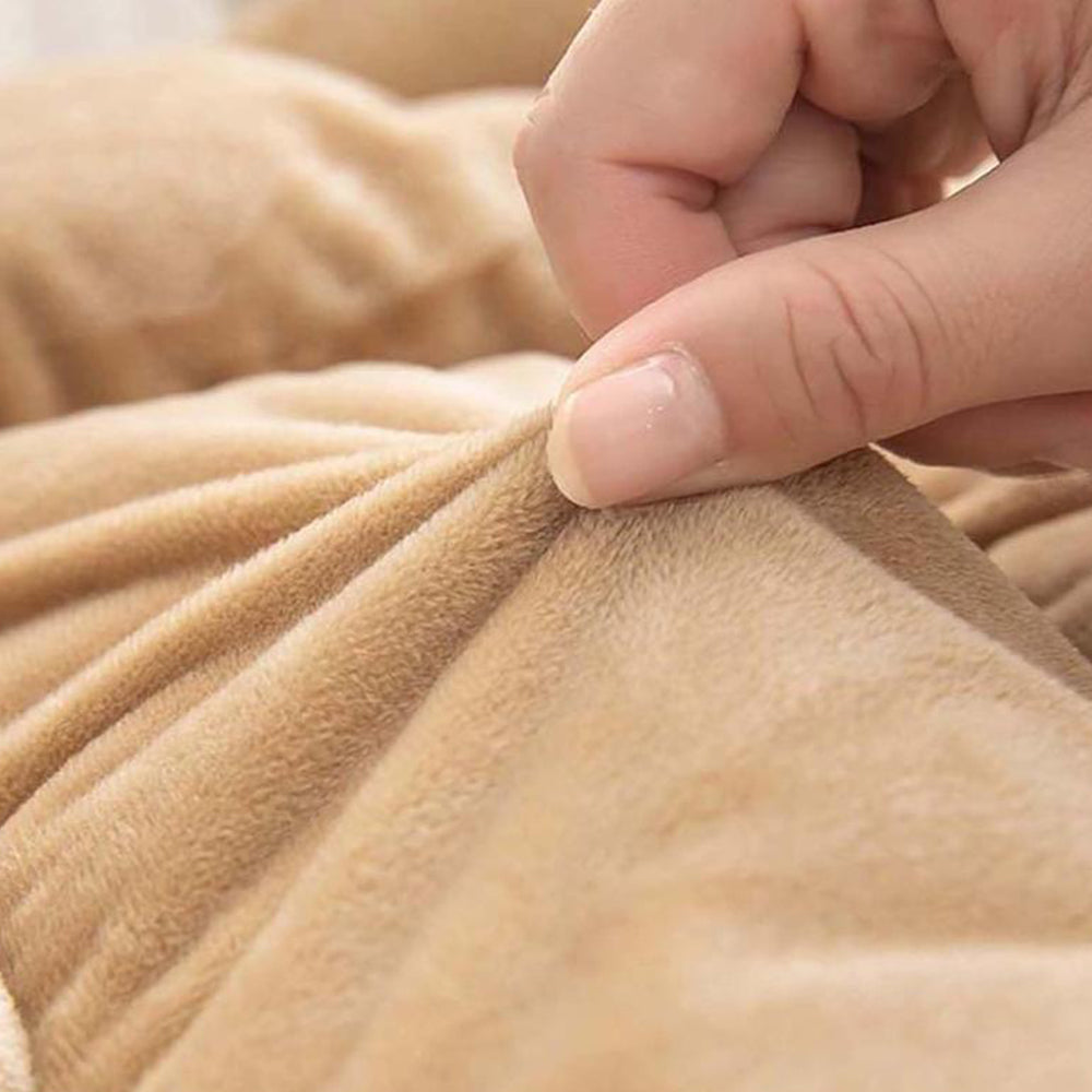 Winter Warm Seat Cushion Backrest Integrated Office Home Cushion Camel