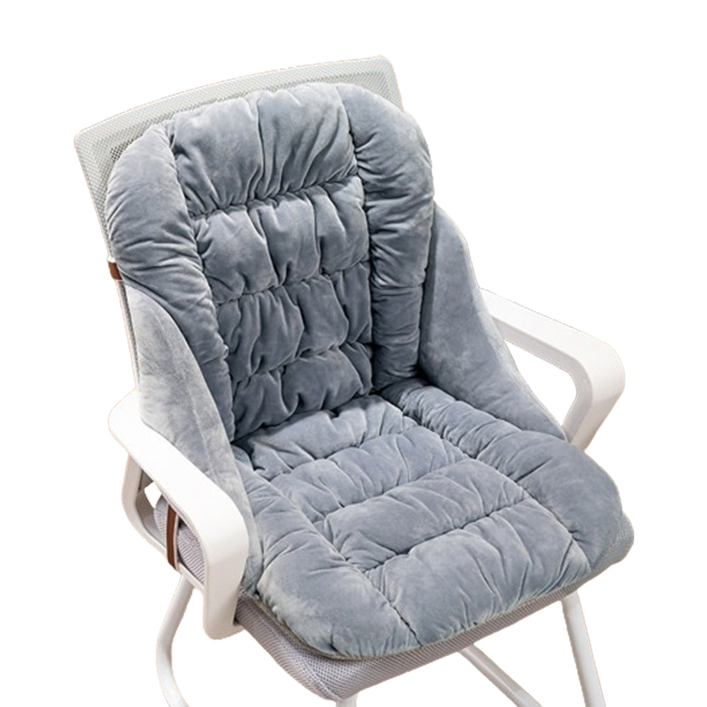 Winter Warm Seat Cushion Backrest Integrated Office Home Cushion Light Grey