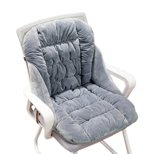 Winter Warm Seat Cushion Backrest Integrated Office Home Cushion Light Grey