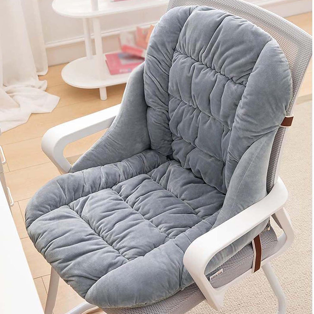 Winter Warm Seat Cushion Backrest Integrated Office Home Cushion Light Grey