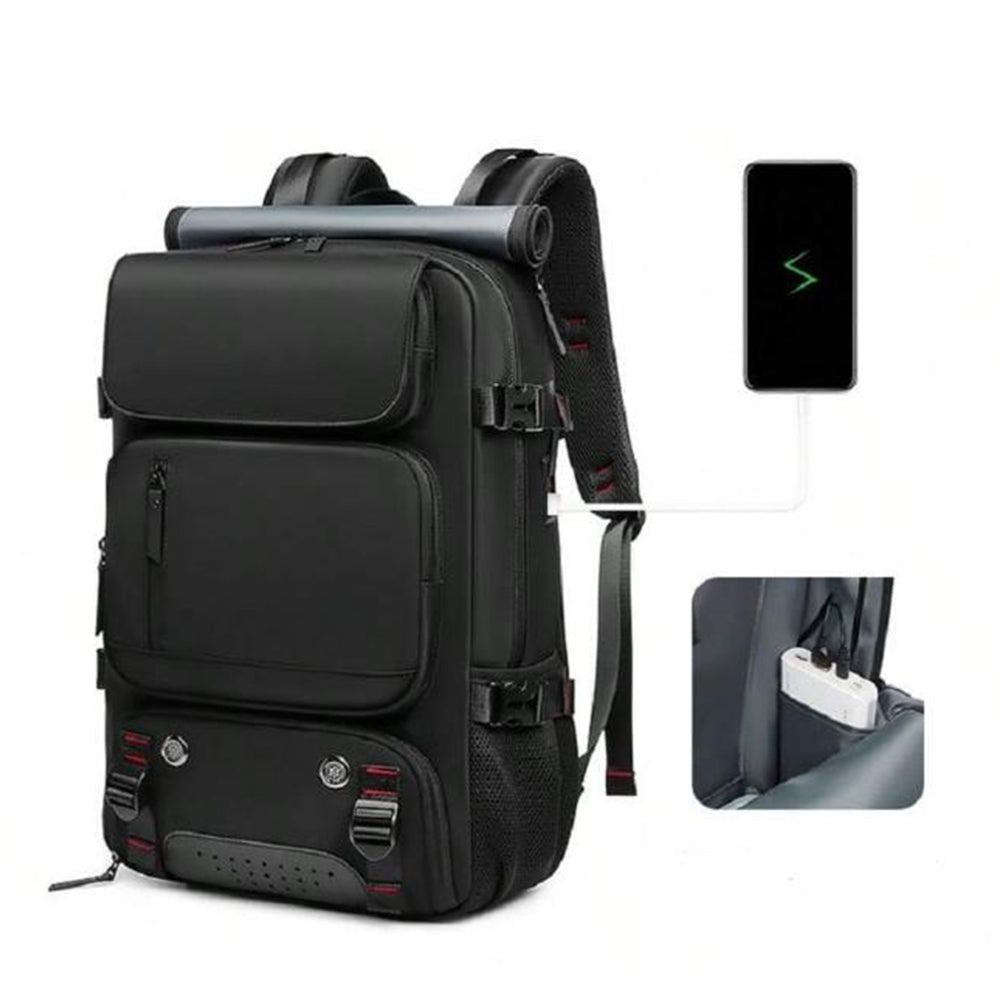 Travel Carry-On Backpack Large Capacity Lightweight with Shoe Compartment Black