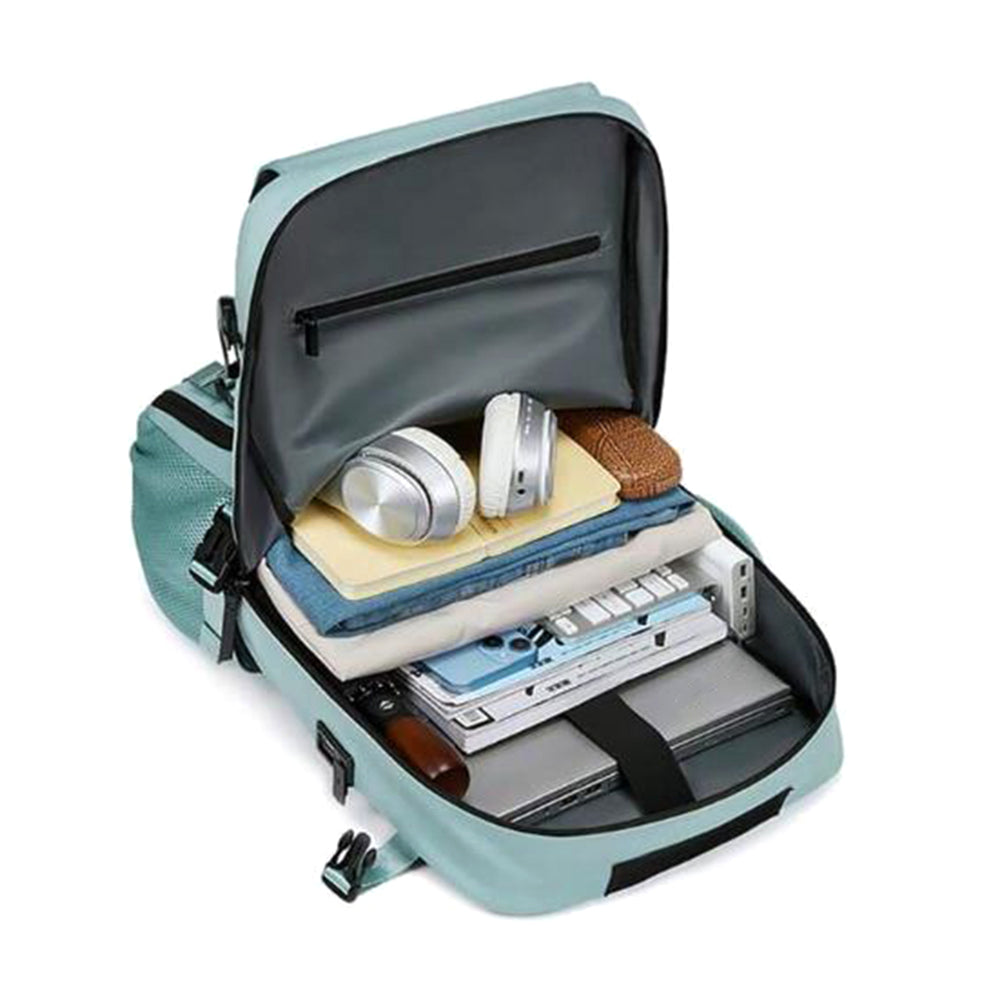 Travel Carry-On Backpack Large Capacity Lightweight with Shoe Compartment Green