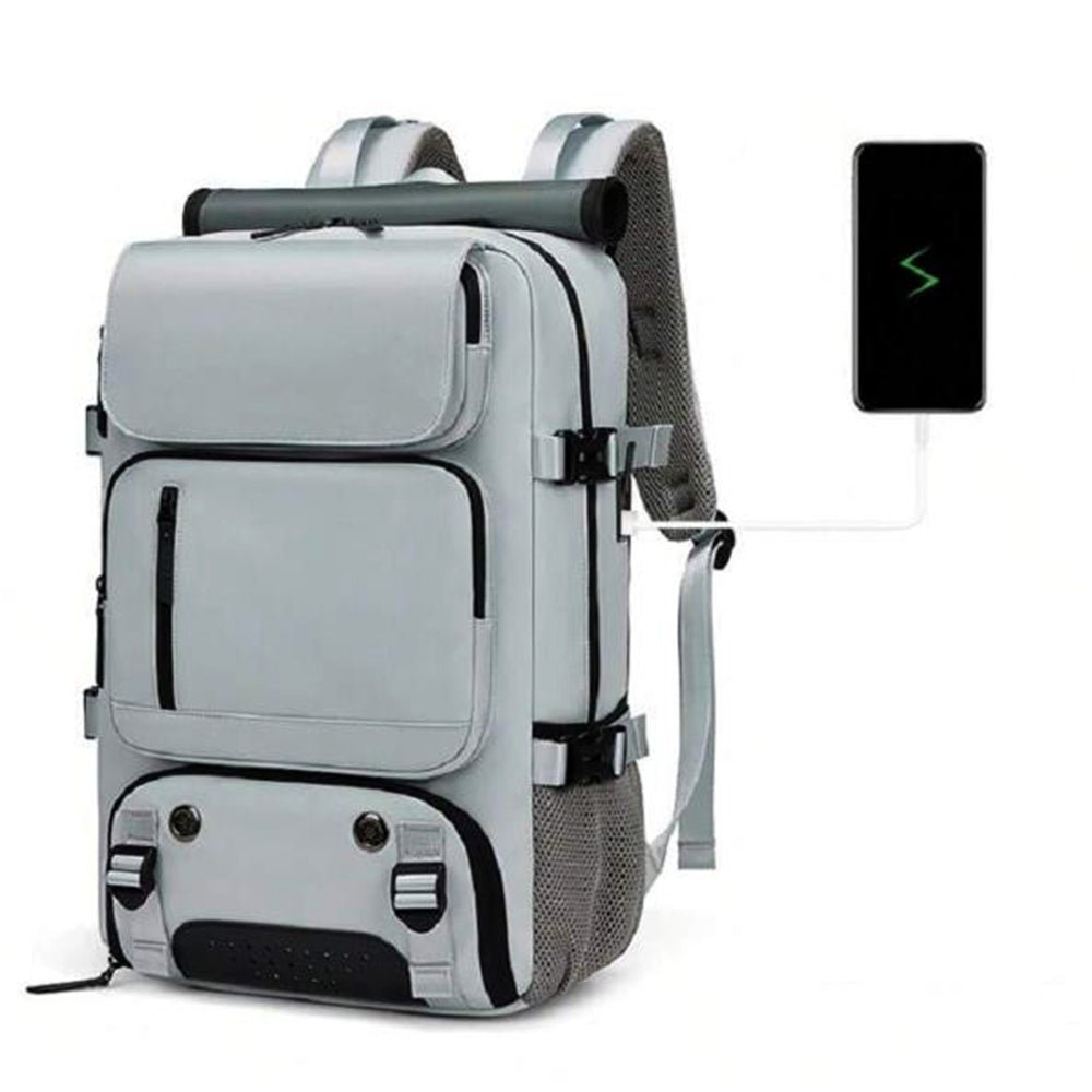 Travel Carry-On Backpack Large Capacity Lightweight with Shoe Compartment Grey