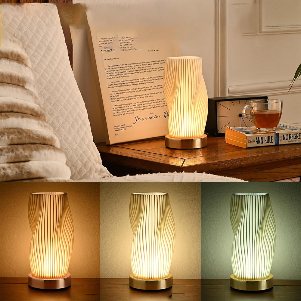 Bedside Light with Metal Base Novelty Small Bedside Table Lamp for Bedroom ST1