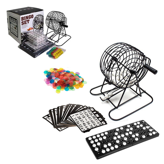 Metal Bingo Game Machine Family Bingo Game Set with Bingo Cards