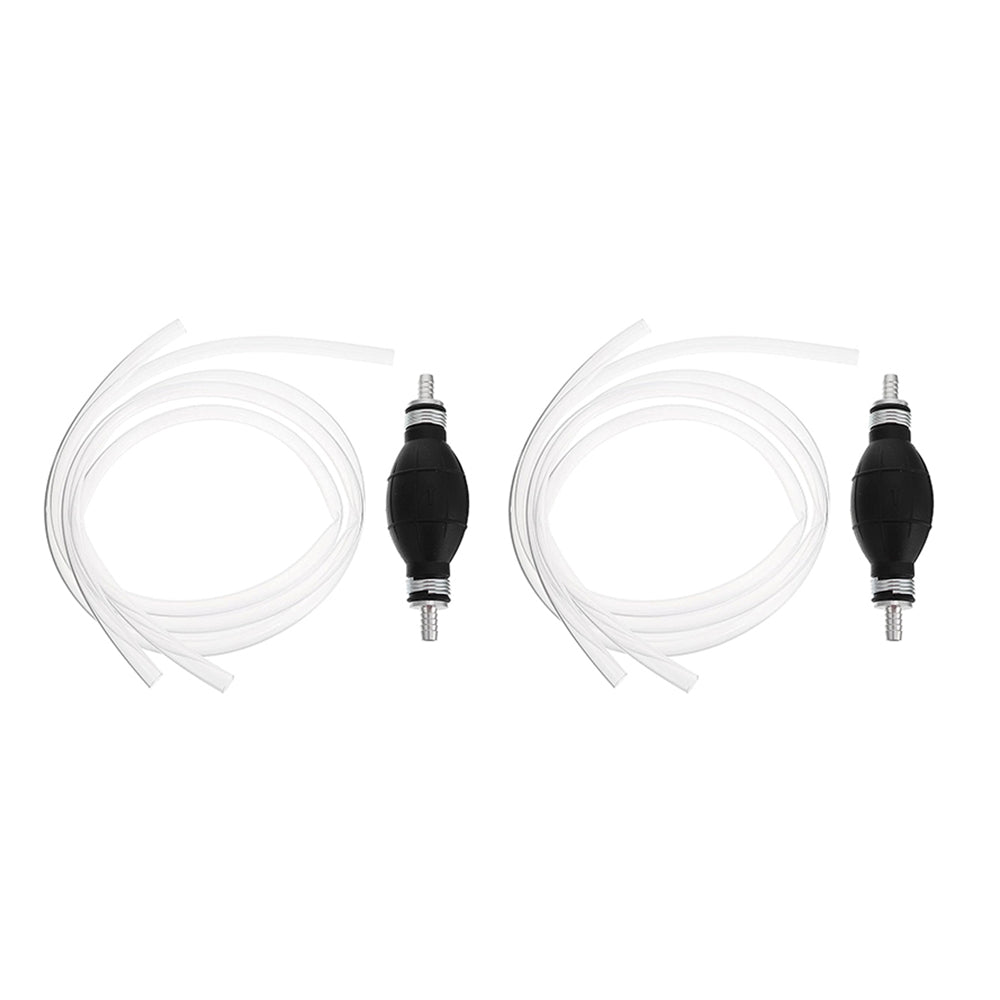 2Pcs Manual Water Oil Liquid Syphon Petrol Fuel Transfer Pump with Siphon Hose