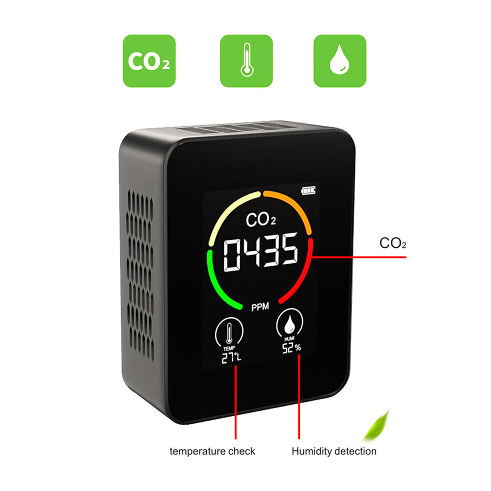 Infrared Carbon Dioxide Detector CO2 Temperature Humidity Air Quality Monitor
