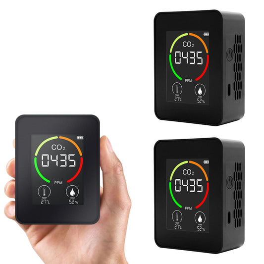 2Pcs Infrared Carbon Dioxide Detector Temperature Humidity Air Quality Monitor