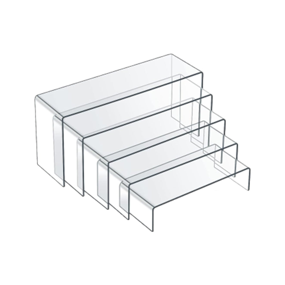 5Pcs U Shape Clear Acrylic Display Holder Riser Jewelry Bridge Cosmetics Rack