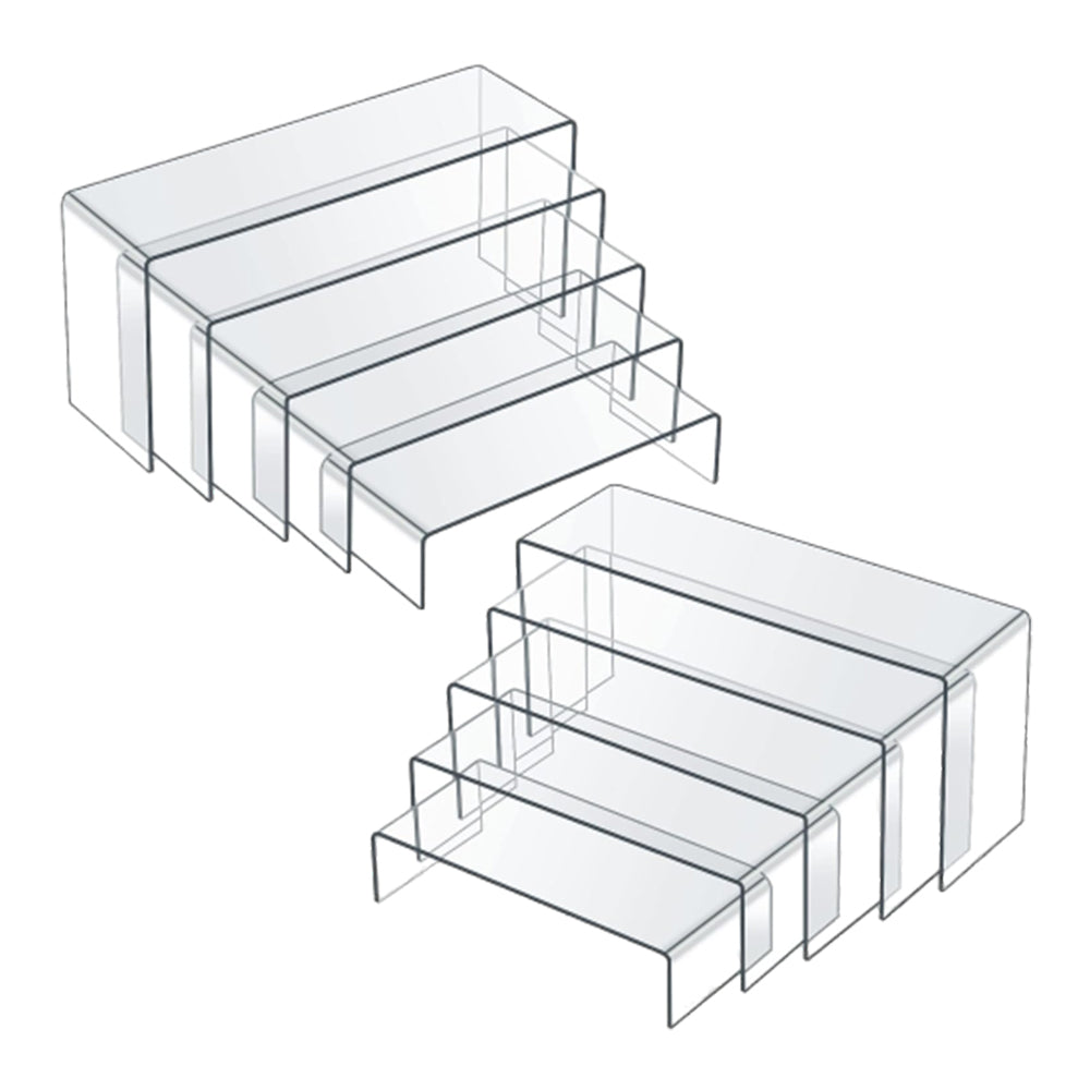10Pcs U Shape Clear Acrylic Display Holder Riser Jewelry Bridge Cosmetics Rack