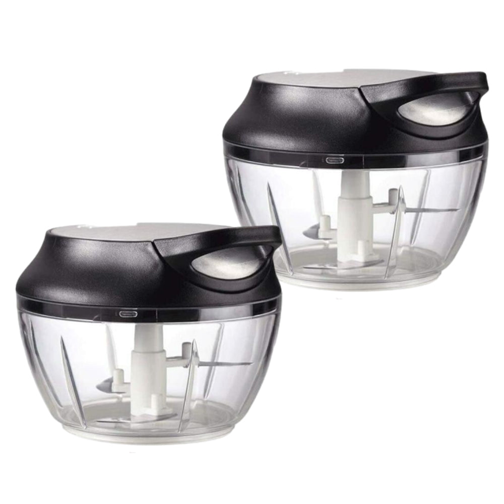 2Pcs Pull String Manual Vegetable Fruit Onion Nut Chopper Mincer Mixer Dicer