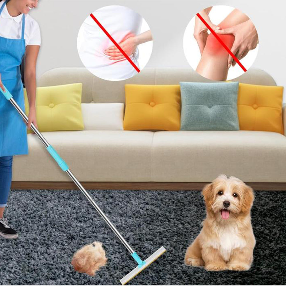 3Pcs Pet Hair Remover Bundle Carpet Rake Long Handle Adjustable Remover Tool