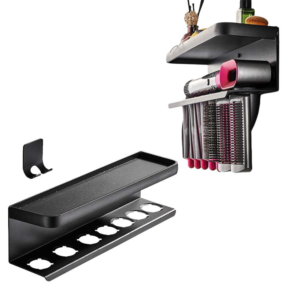 Curling Wand Wall Mount Holder Hair Dryer Shelf Storage Rack for Dyson Styler