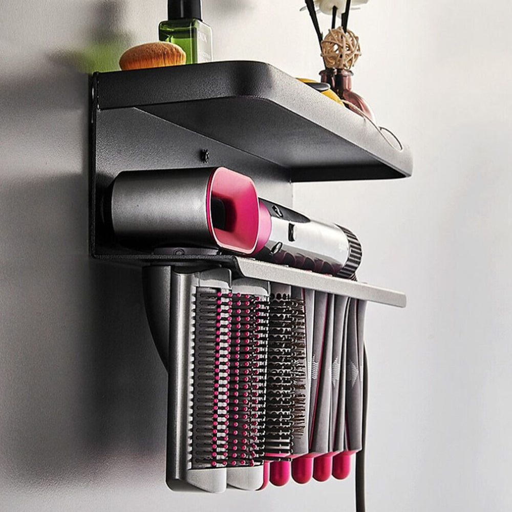 Curling Wand Wall Mount Holder Hair Dryer Shelf Storage Rack for Dyson Styler