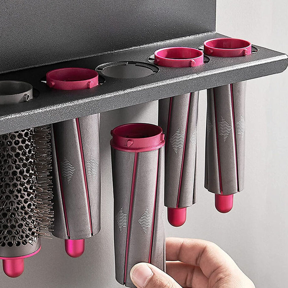 Curling Wand Wall Mount Holder Hair Dryer Shelf Storage Rack for Dyson Styler