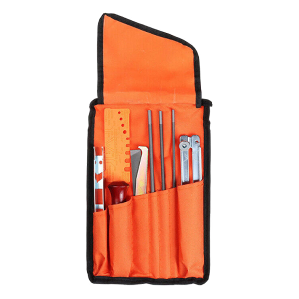 9Pcs Chainsaw Sharpening Filing File Kit with Storage Bag Chain Sharpener Saw