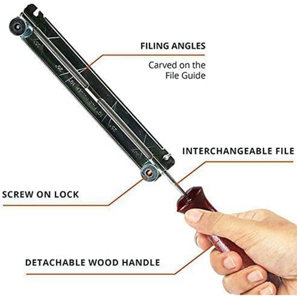 18Pcs Chainsaw Sharpening Filing File Kit with Storage Bag Chain Sharpener Saw