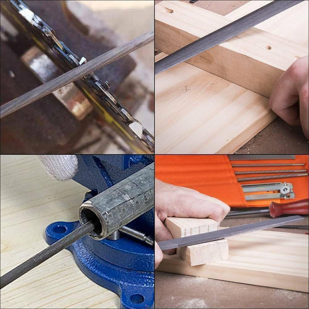 9Pcs Chainsaw Sharpening Filing File Kit with Storage Bag Chain Sharpener Saw