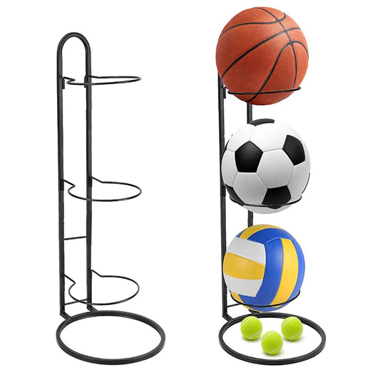 3-Tier Vertical Ball Storage Holder Ball Organizer Rack Display Stand