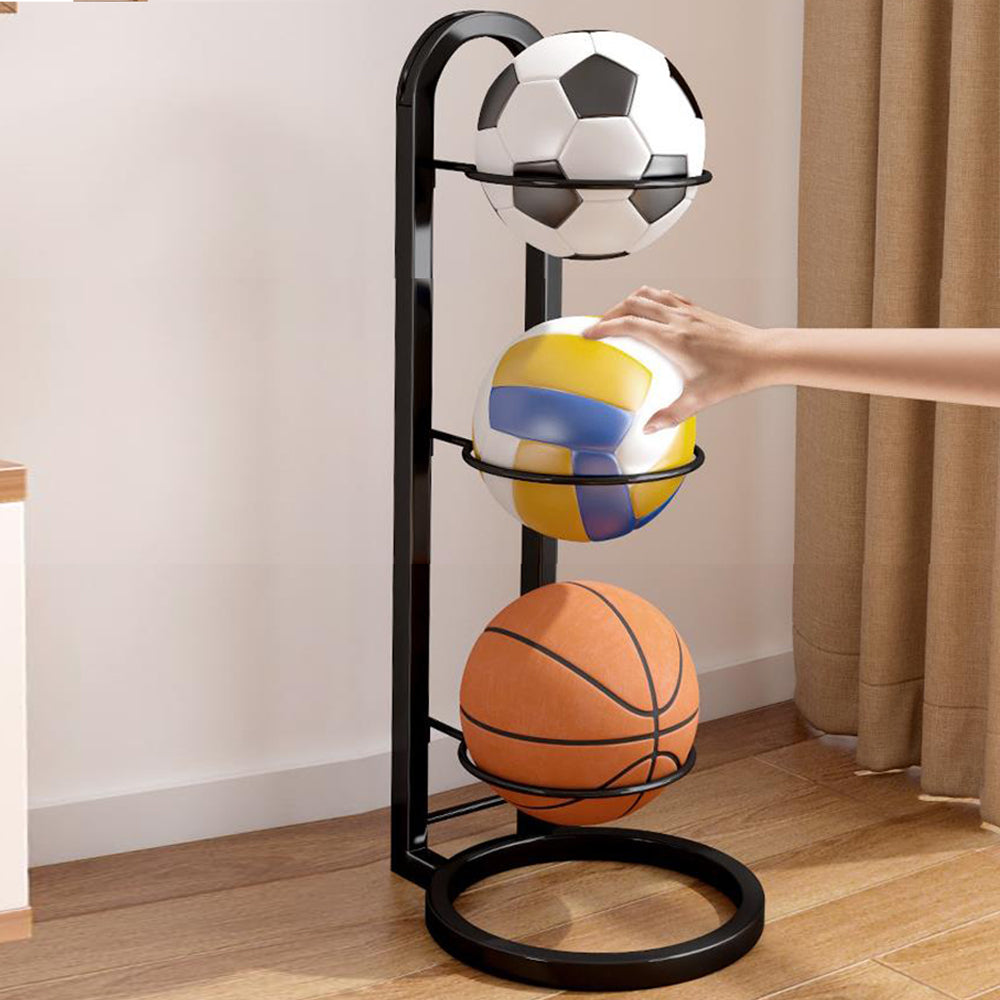 3-Tier Vertical Ball Storage Holder Ball Organizer Rack Display Stand