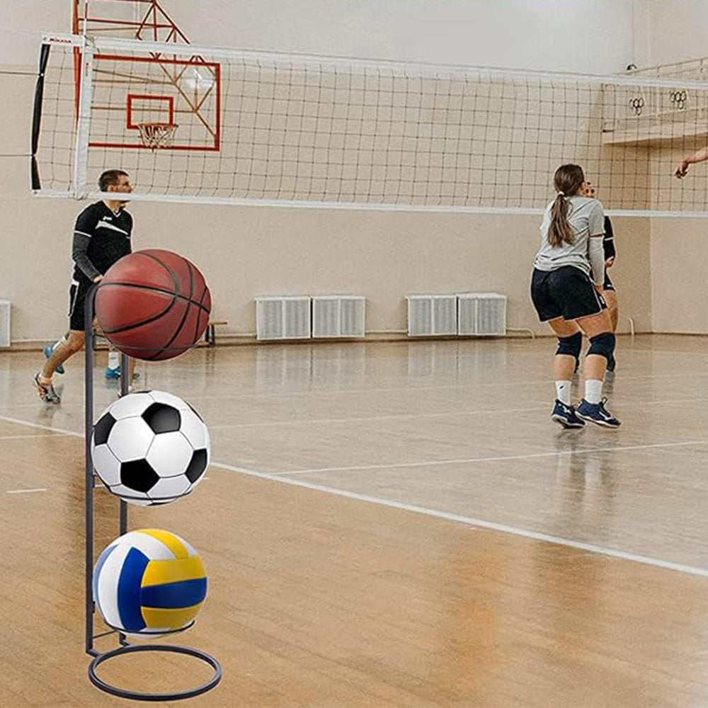 3-Tier Vertical Ball Storage Holder Ball Organizer Rack Display Stand