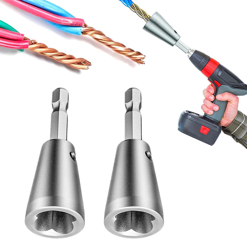 2Pcs Wire Twisting Tool Electric Wire Twister Tool for Drill Cable Nut Twister
