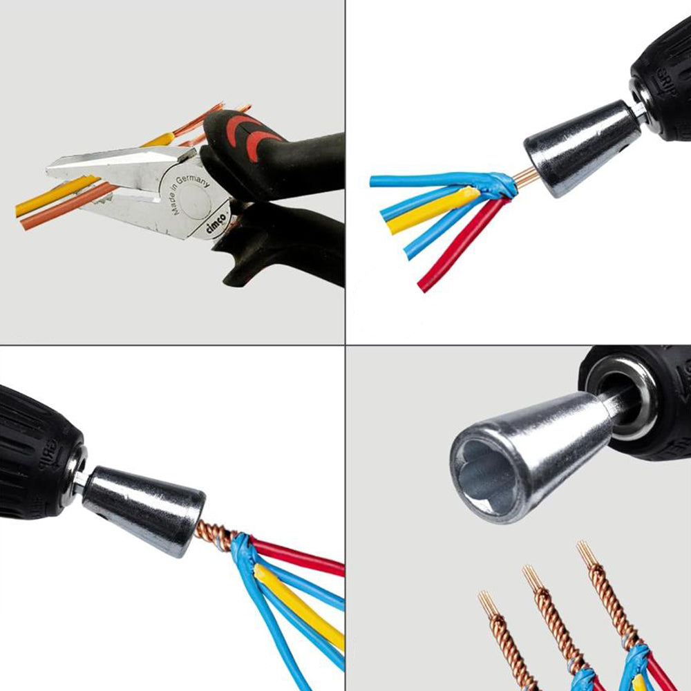 4Pcs Wire Twisting Tool Electric Wire Twister Tool for Drill Cable Nut Twister