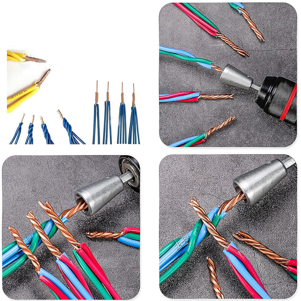 2Pcs Wire Twisting Tool Electric Wire Twister Tool for Drill Cable Nut Twister