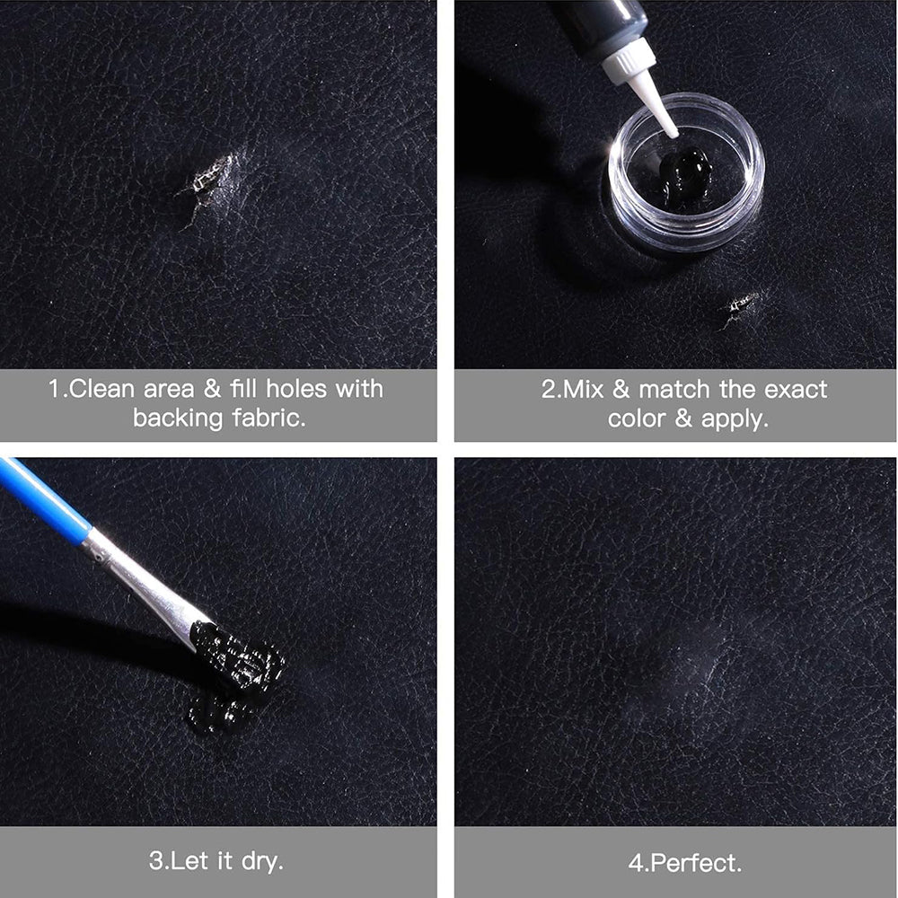 12Pcs Leather Repair Gel Kit Car Seat Sofa Scratch Rips Holes Filler Restore Kit
