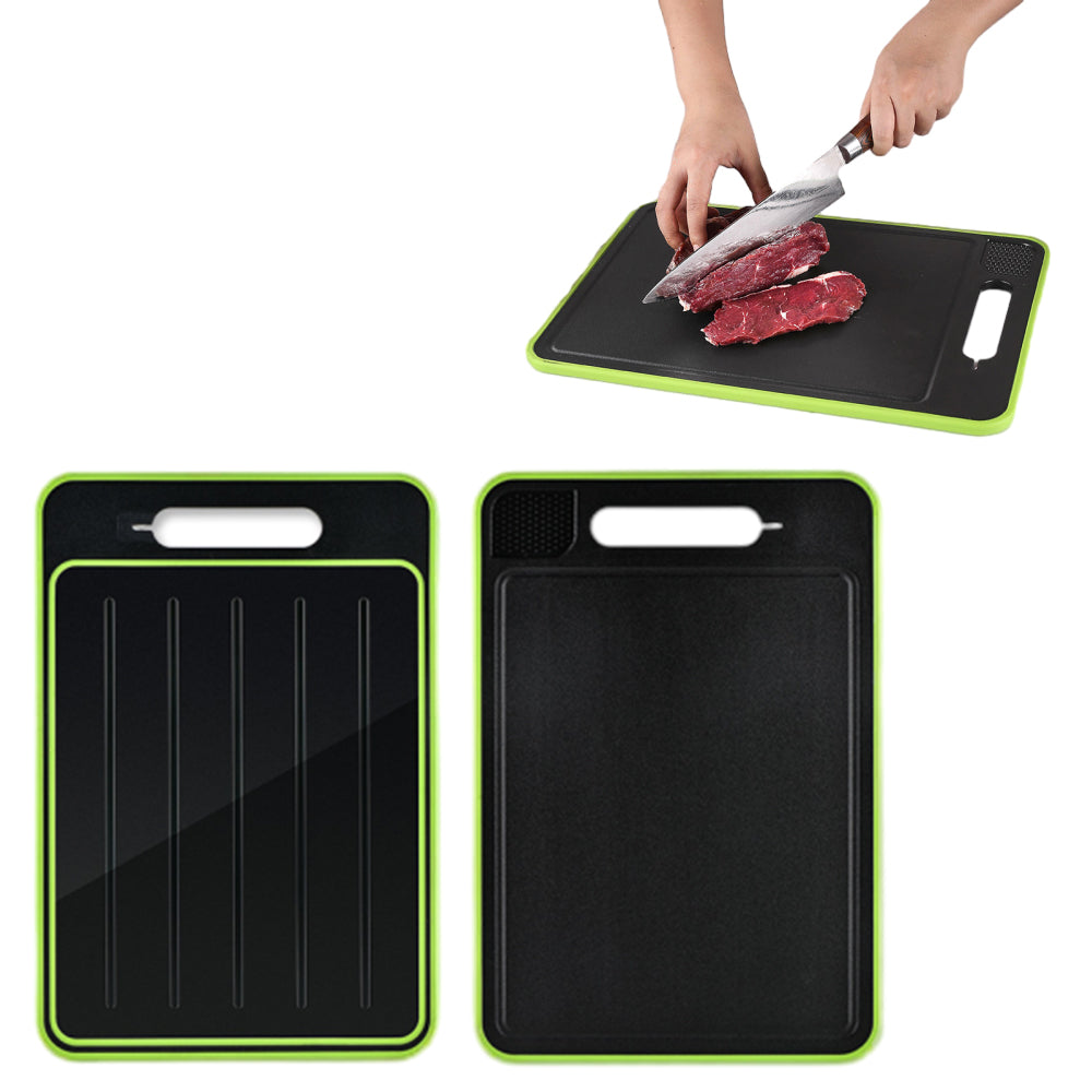 4 in 1 Thawing Tray and Cutting Board Quick Defrosting Tray Kitchen Tool L