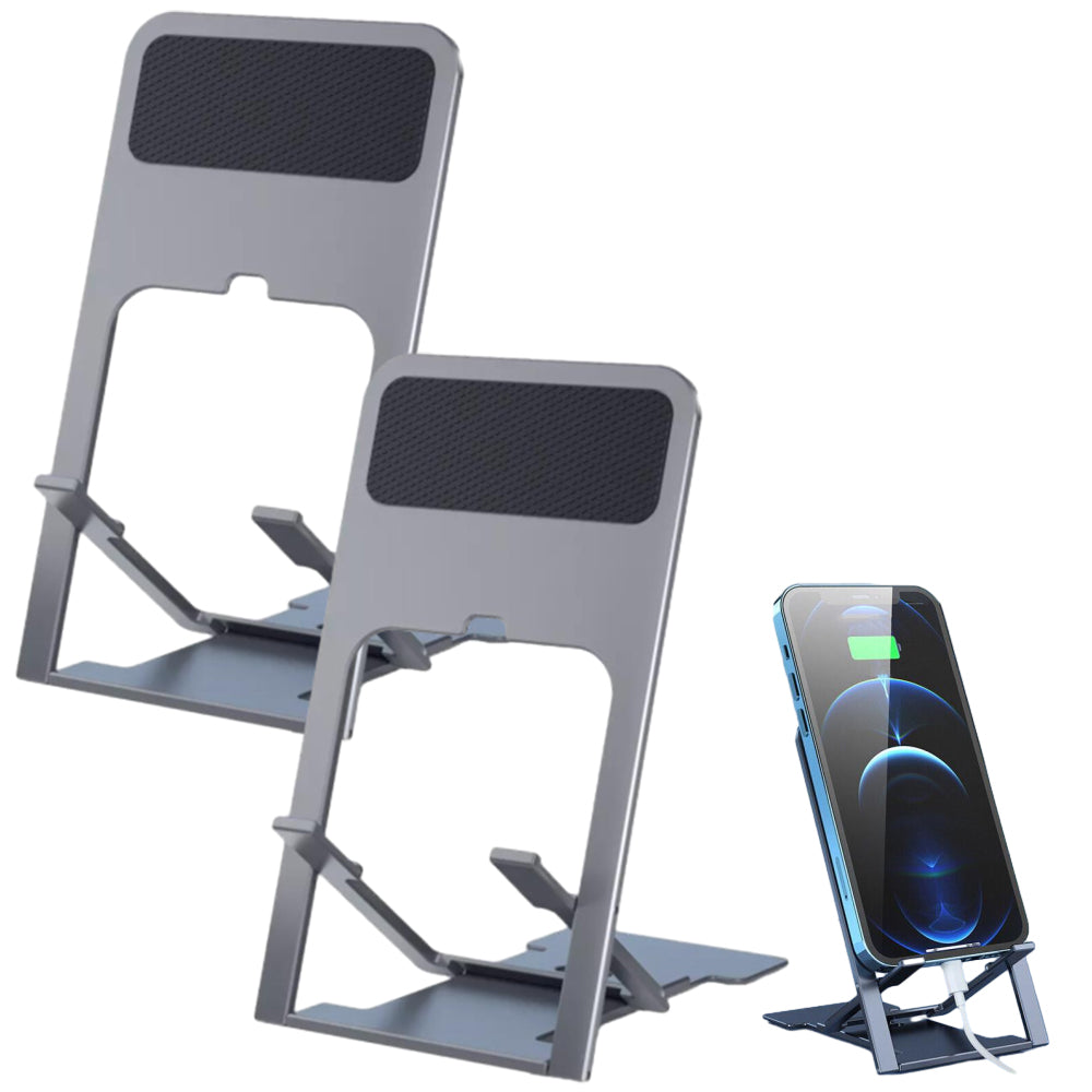 2Pcs Folding Desk Mobile Phone Stand Holder Adjustable ABS Stand Mount Holder