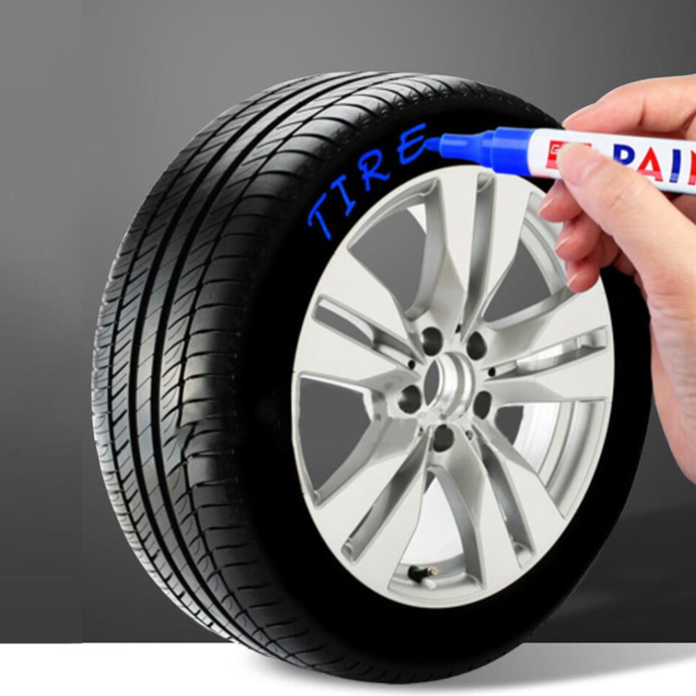 12Pcs Paint Pen Set Oil-Based Permanent Marker Pen For Car Rubber Tyre