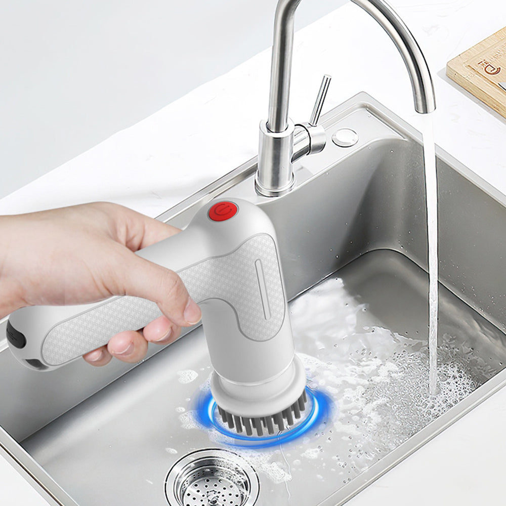 2Pcs 9 In 1 Electric Spin Scrubber Handheld Chargeable Cordless Cleaning Brush