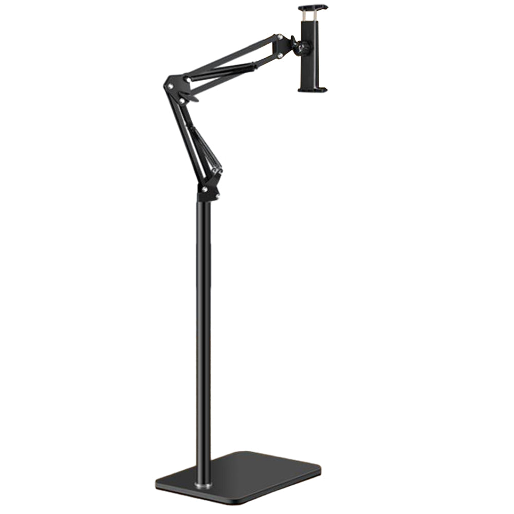 135cm Tablet Floor Stand Adjustable Arm Hands-Free Phone Holder Mount