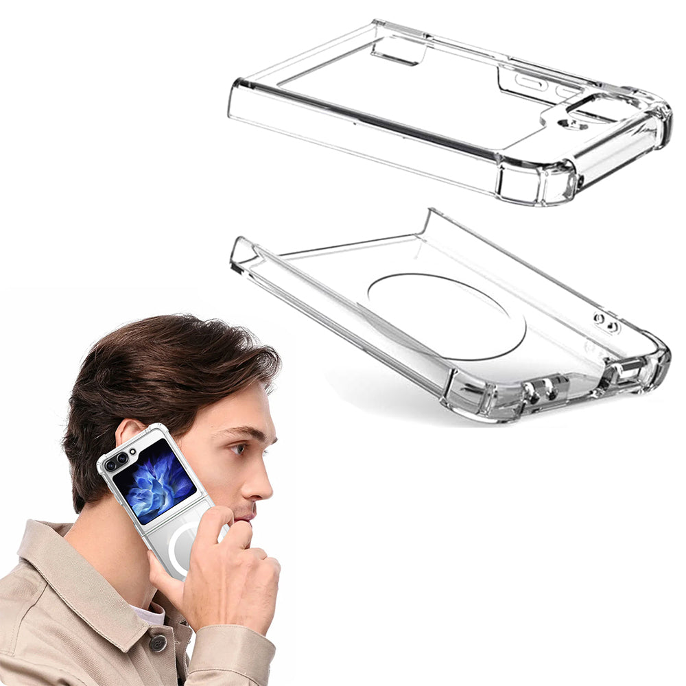 For Samsung Galaxy Z Flip5 5G Magnetic Clear Case Shockproof Phone Cover