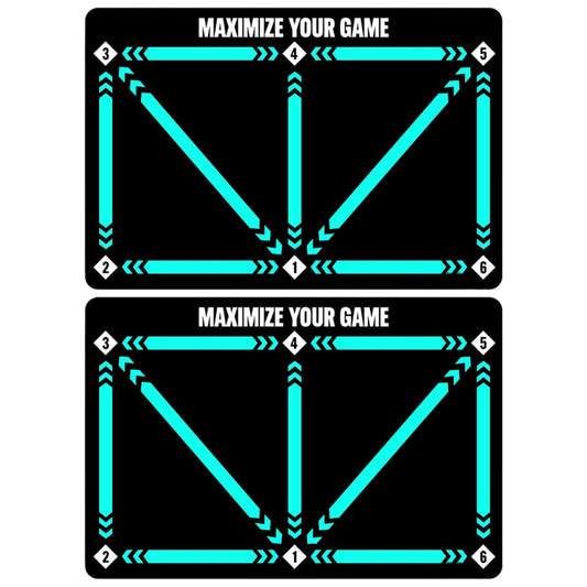 2Pcs Football Footstep Training Mat Anti-Skid Shock Absorption Training Mat