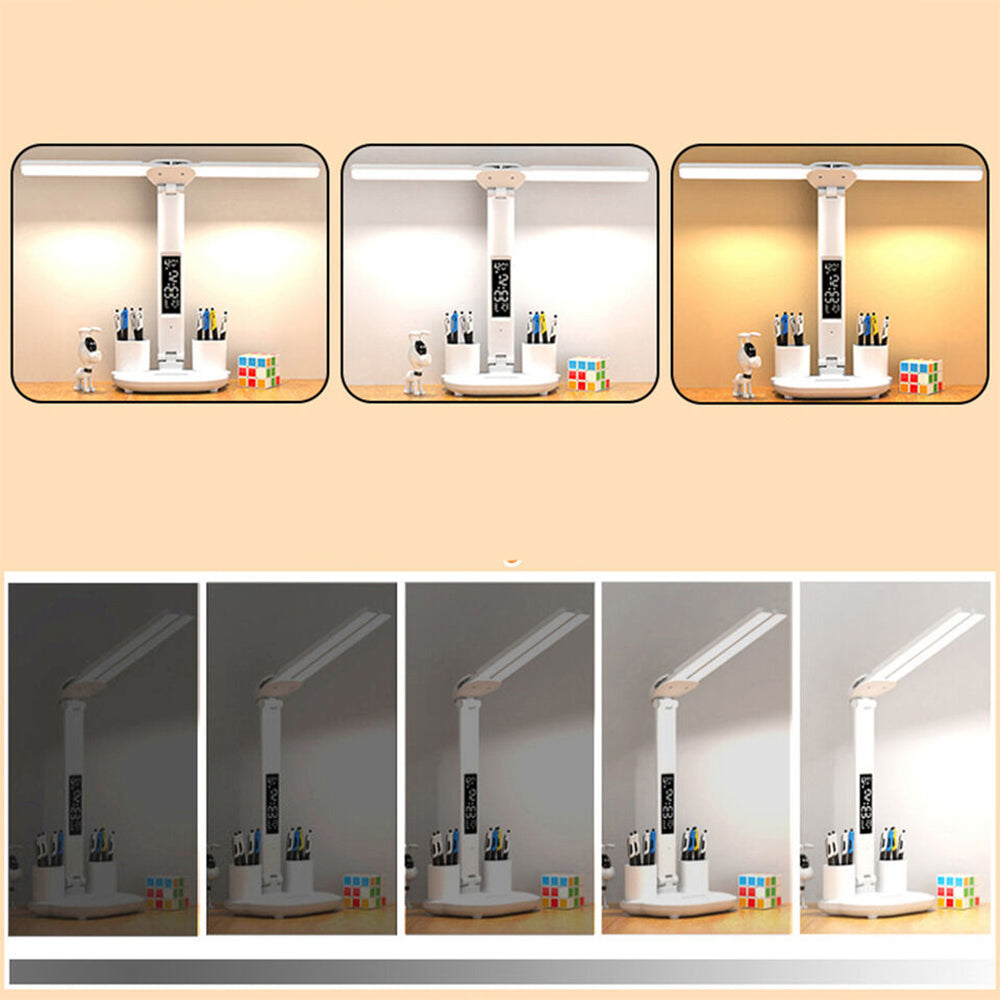 Touch LED Desk Lamp Study Reading Table Light Dimmable with USB Charging Port
