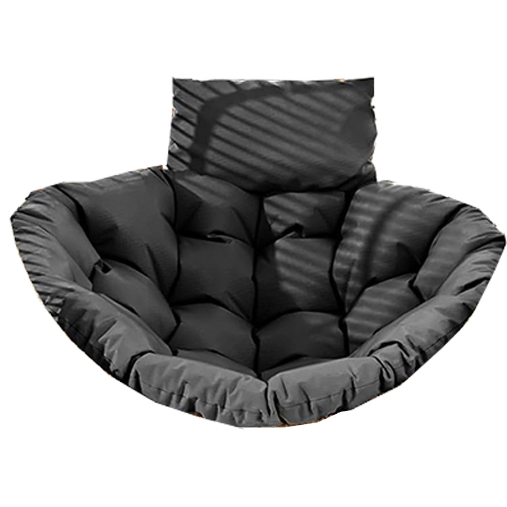 90cm Hanging Egg Chair Cushion Outdoor Hanging Backet Seat Cushion Pad Black
