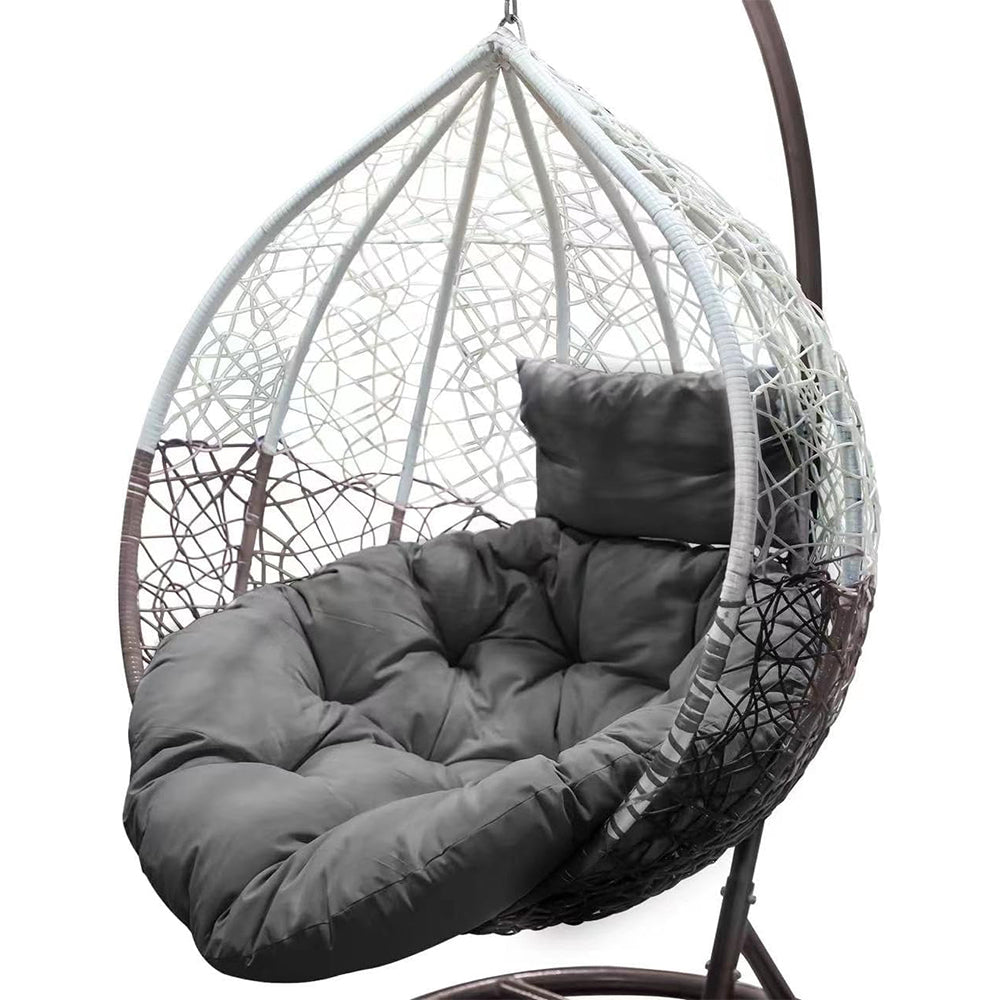100cm Hanging Egg Chair Cushion Outdoor Hanging Backet Seat Cushion Pad Black