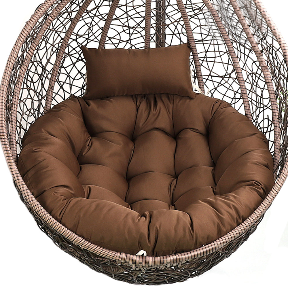 120cm Hanging Egg Chair Cushion Outdoor Hanging Backet Seat Cushion Pad Coffee