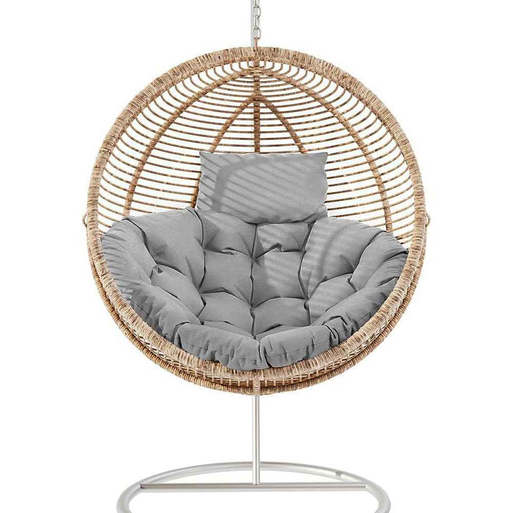 90cm Hanging Egg Chair Cushion Outdoor Hanging Backet Seat Cushion Pad Grey