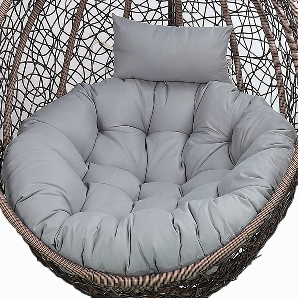 100cm Hanging Egg Chair Cushion Outdoor Hanging Backet Seat Cushion Pad Grey