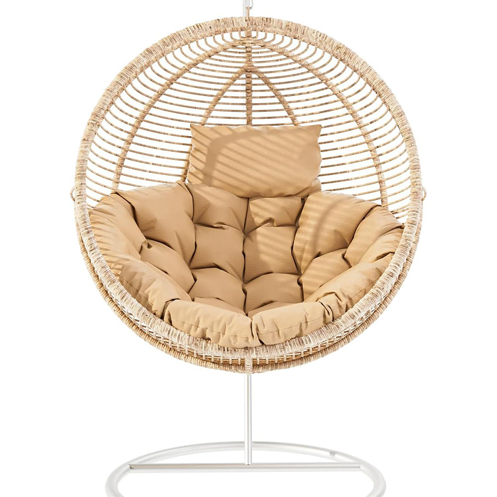 120cm Hanging Egg Chair Cushion Outdoor Hanging Backet Seat Cushion Pad Khaki