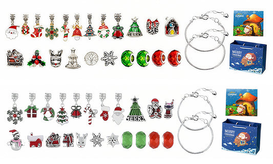 24 Days Christmas Advent Calendar Bracelet Making Kit Countdown Calendar