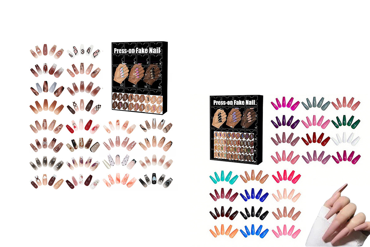 Press On Fake Nails Christmas Countdown Calendar Christmas Advent Calendar