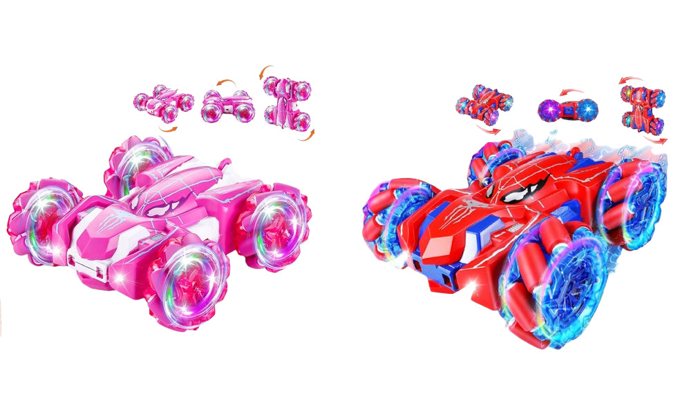 Spider Remote Control Car with Cool Lights 360 Degrees Rotating 4WD Off-Road Race Car