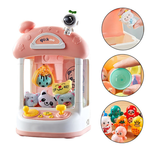USB Kids Mini Claw Machine Arcade Doll Grabber Toy - Pink