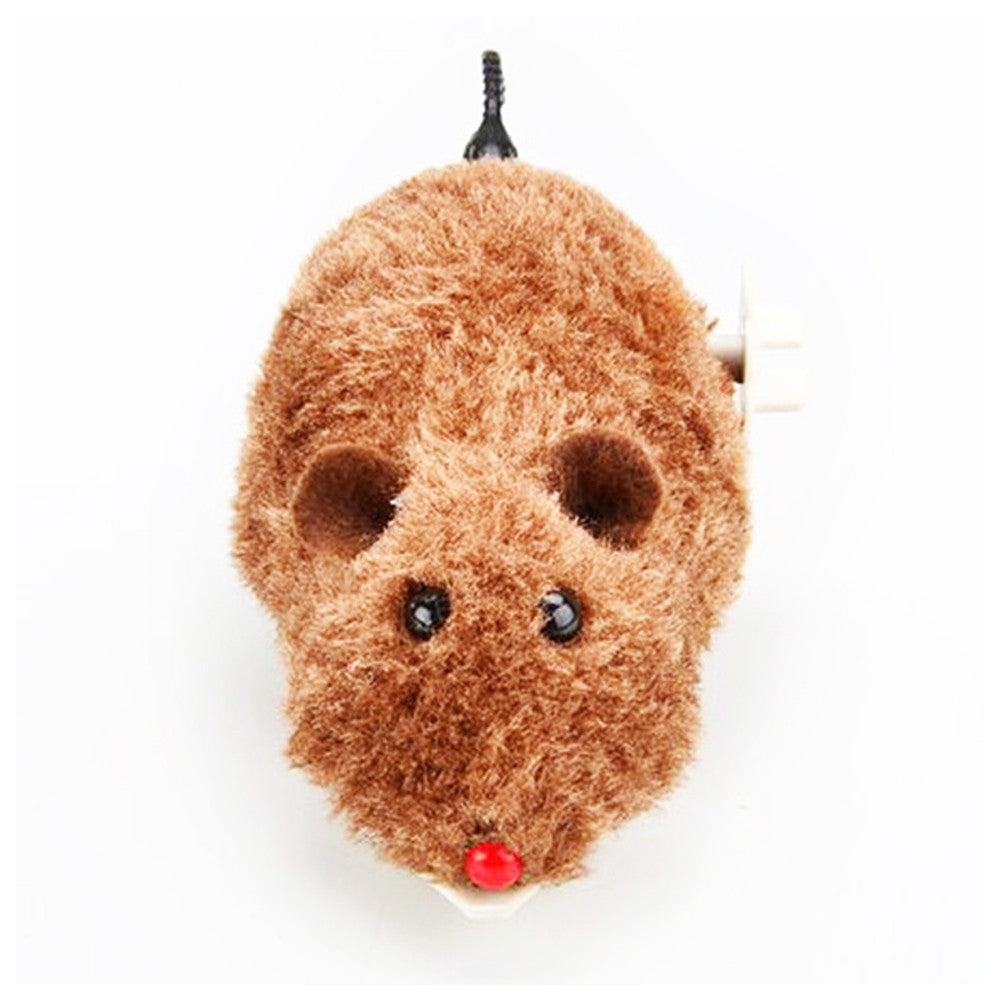 4Pcs Cat Toy Realistic Clockwork Plush Mouse Toy Cat Chew Toy
