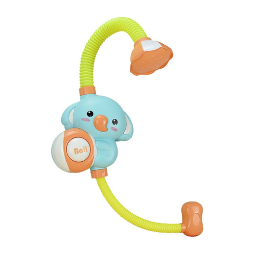 Cute Animal Shower Head Electric Water Spray Shower Head - Blue Elephant