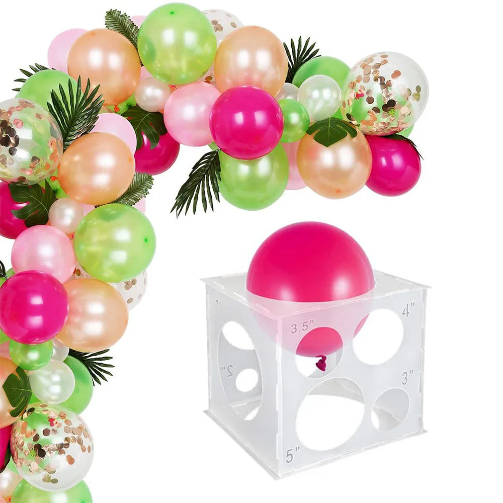 11Holes Collapsible Plastic Balloon Sizer Box Size Measurement Tool